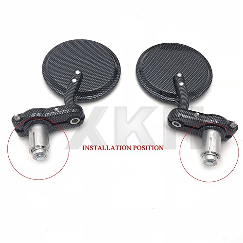 Anillo de instalación para espejo en extremo de manillar XKH-MOTO, 1" (25 mm), forma de bucle miniatura 4