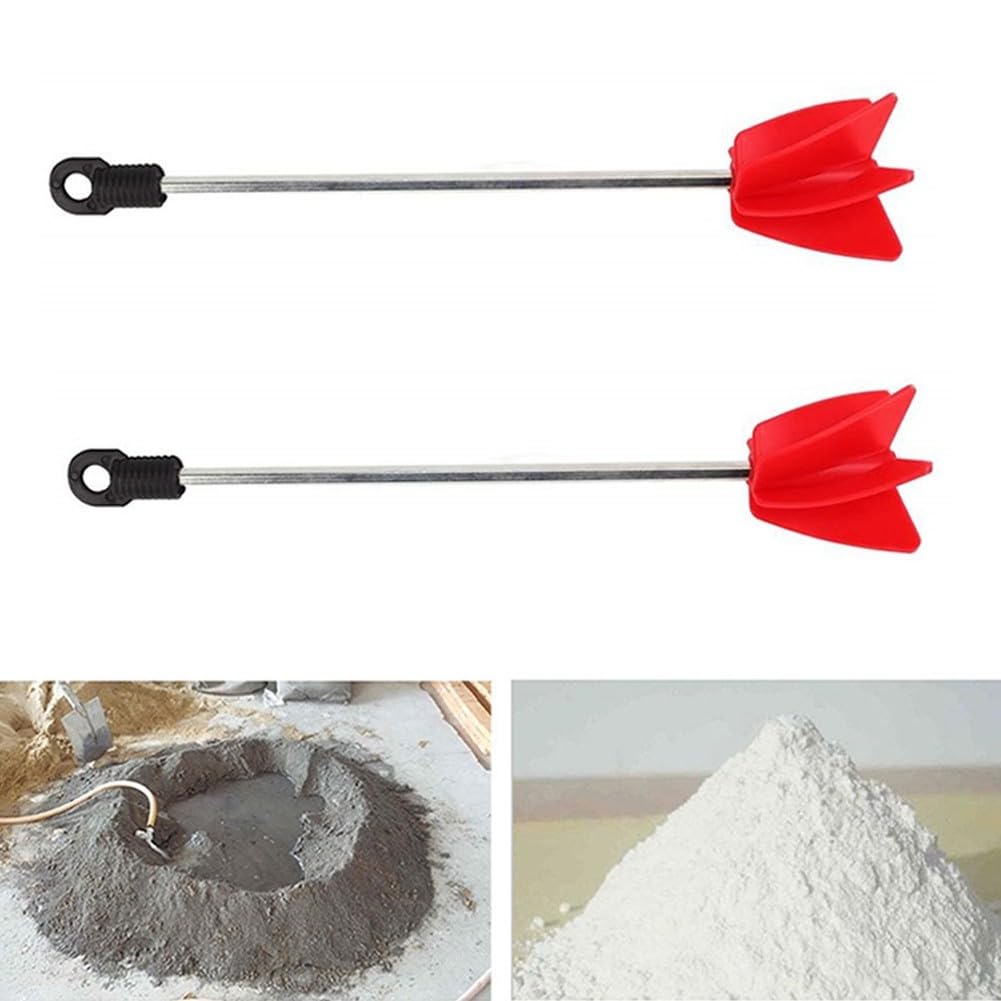 2 punte per miscelatore per vernice per resina epossidica, attacco per trapano elettrico con gambo da 1/4", lunghezza 300 mm con paletta per agitazione da 65 mm, compatibile con la maggior parte dei