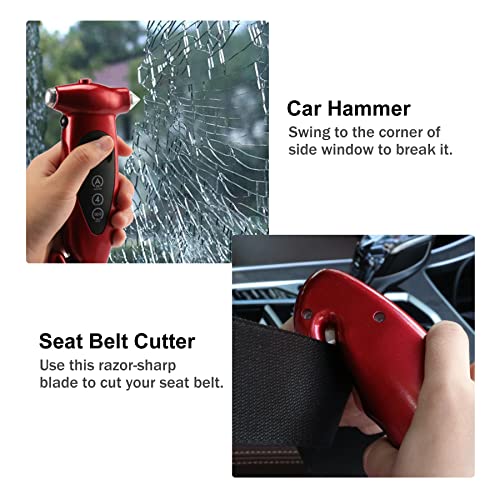 image for JUSTTOP Digital Tire Pressure Gauge, with Safety Hammer Multi-Function