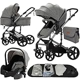 【Options de Poussée Double pour Une Flexibilité Inégalée】 Avec son mode de poussée bidirectionnelle, cette pousette offre une flexibilité pour s'adapter aux préférences de votre bébé. Que votre tout-petit aime explorer le monde à venir ou préfère interagir en face à face avec vous, cette poussette s'adresse aux deux, favorisant un lien plus profond entre le parent et l'enfant à chaque sortie, ce qui offre une expérience confortable et agréable pour le parent et le bébé.