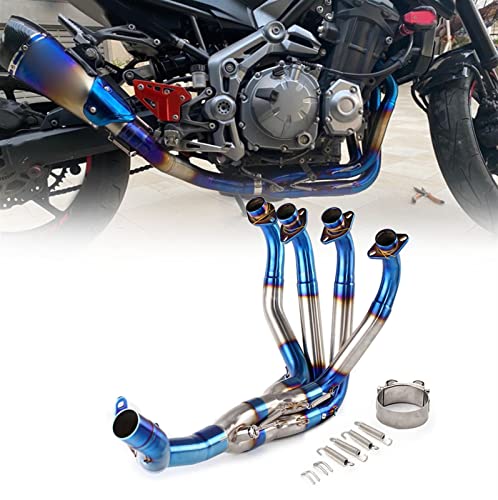 Système Complet Échappement Moto Kawasaki Z900 Moyen Tuyau Lien Avant 2017-2022