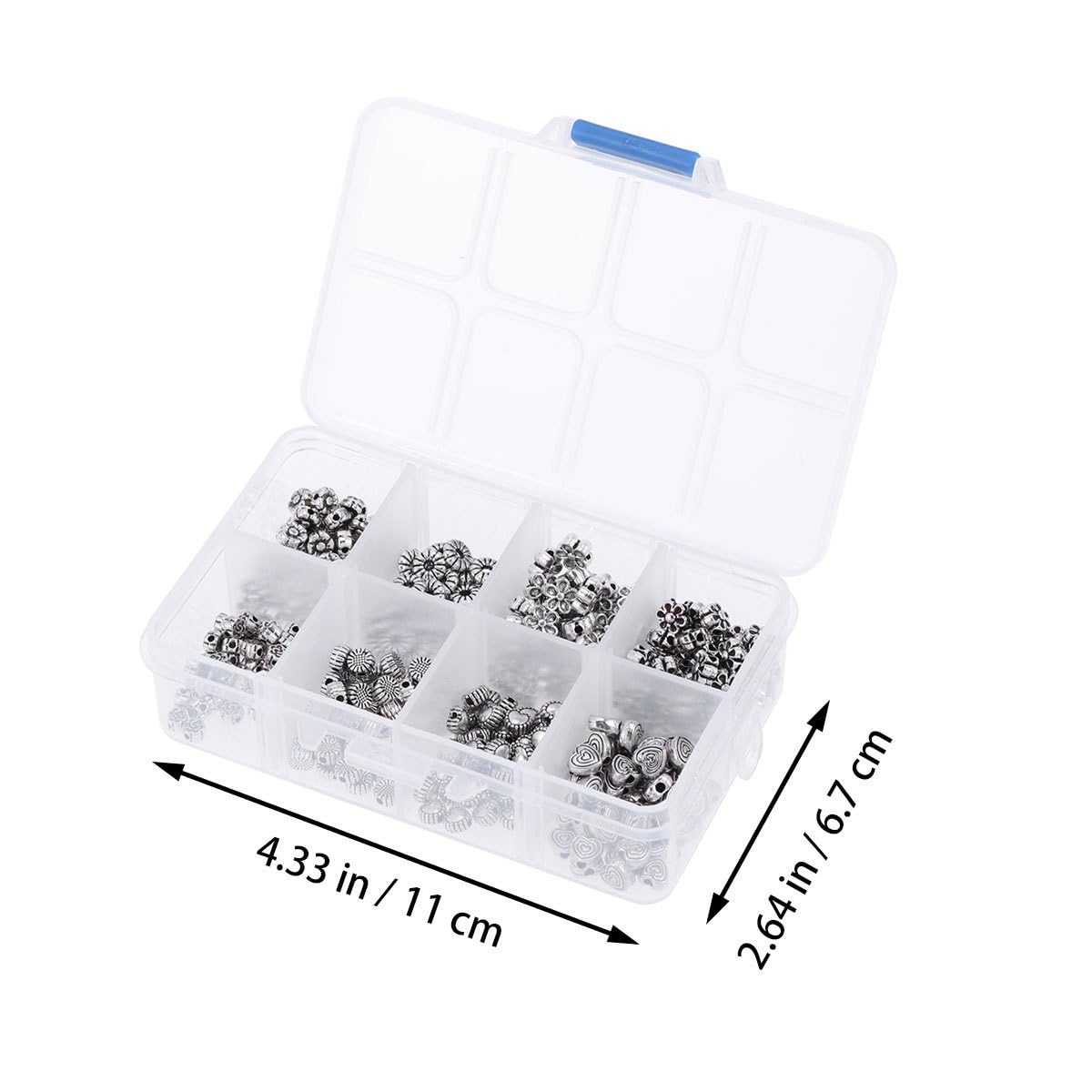Lurrose 800stücke Spacer Perlen Schneeflocke Und Diy Zubehör Für Schmuckherstellung Silberne Bastelperlen Mit Großen Und Kleinen Löchern