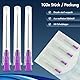 100 Stück 24G x 1 (0,55 mm x 25 mm) einzeln verpackt Abgabe Tube für Nachfüllflüssigkeiten aus rostfreiem Edelstahl Tube für Haushalt, Wissenschaftslabor, Industrie aus rostfreiem Edelstahl (24G)