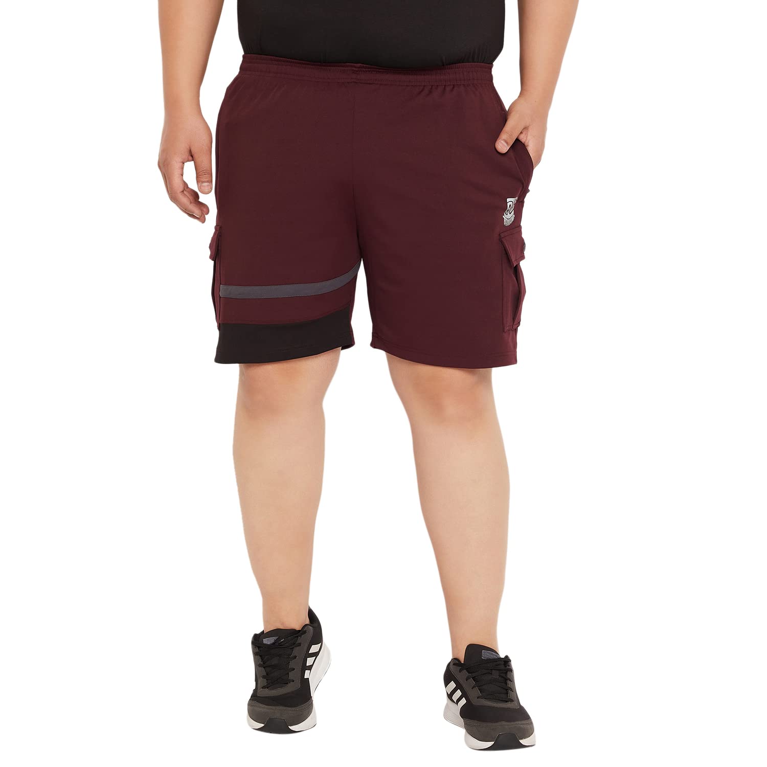 bigbanana Plus Size Men's Regular Fit Colorblock Shorts-picture-46