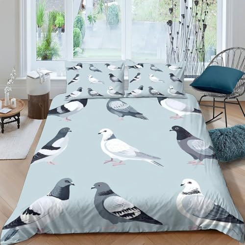 Housse de couette paon super king 260x220cm lit 3D microfibre
