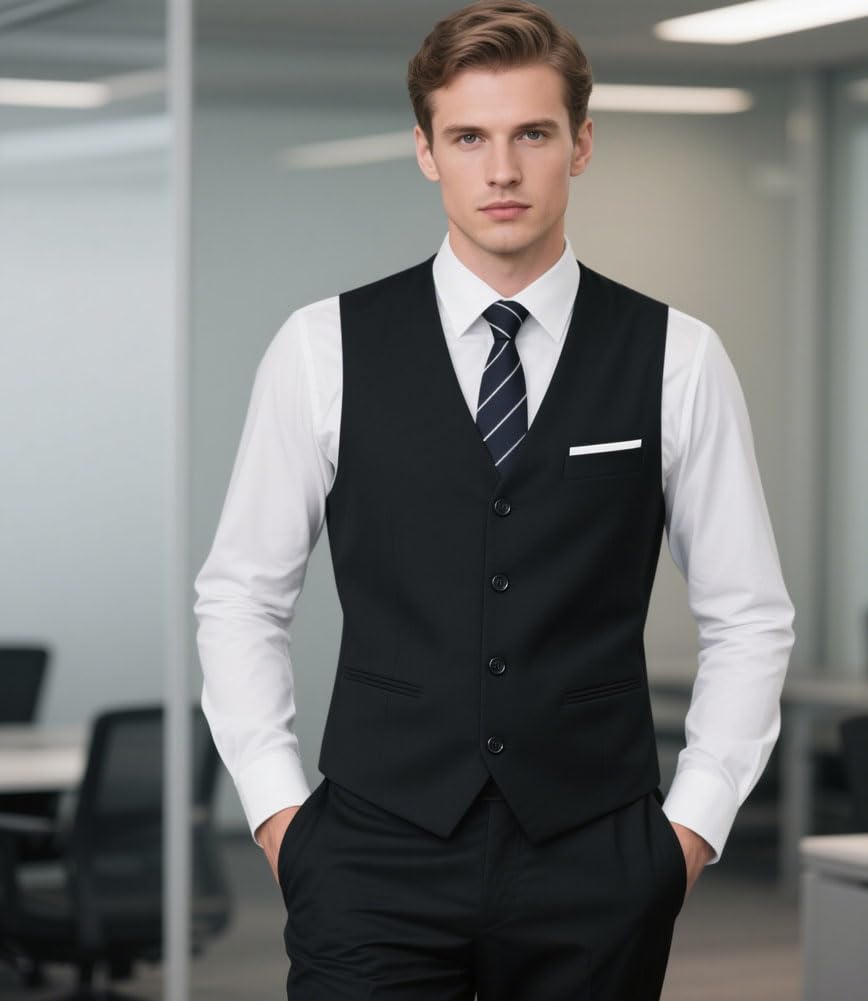 Set di 2 pantaloni da uomo slim fit, per l'estate, la spiaggia, il matrimonio, il testimone dello sposo