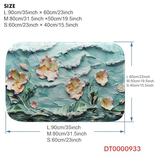 Tapis de bain 80x50 cm mousse à mémoire de forme lavable et absorbant - 4