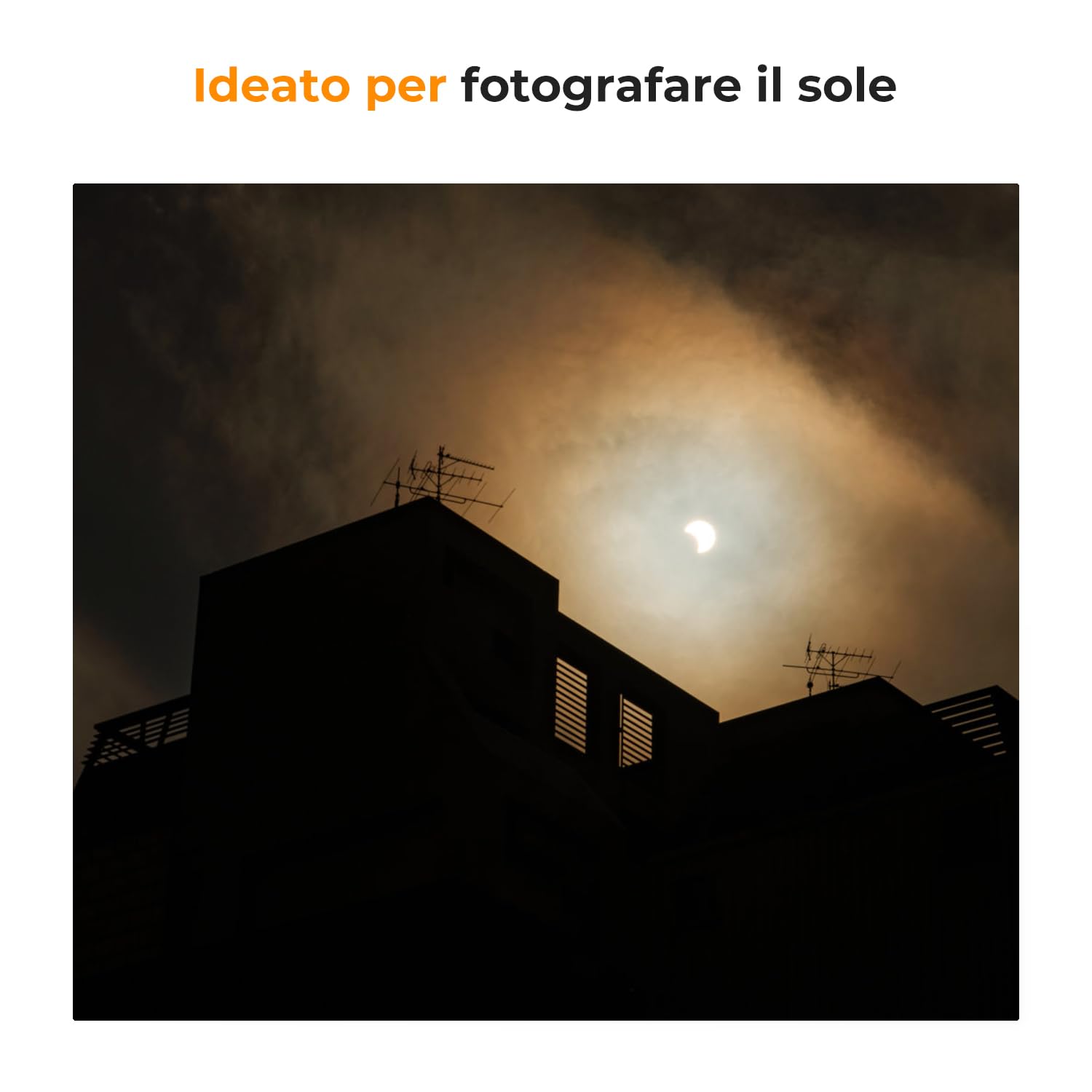 K&F CONCEPT Nano-Xcel 72mm Filtro ND10000000 (20 f-Stops) per Eclissi Solare, Filter a Densità Neutra ND1000000 Filtri per Fotografia di Solari in Vetro Ottico HD con Rivestimento Nano a 28 Strati