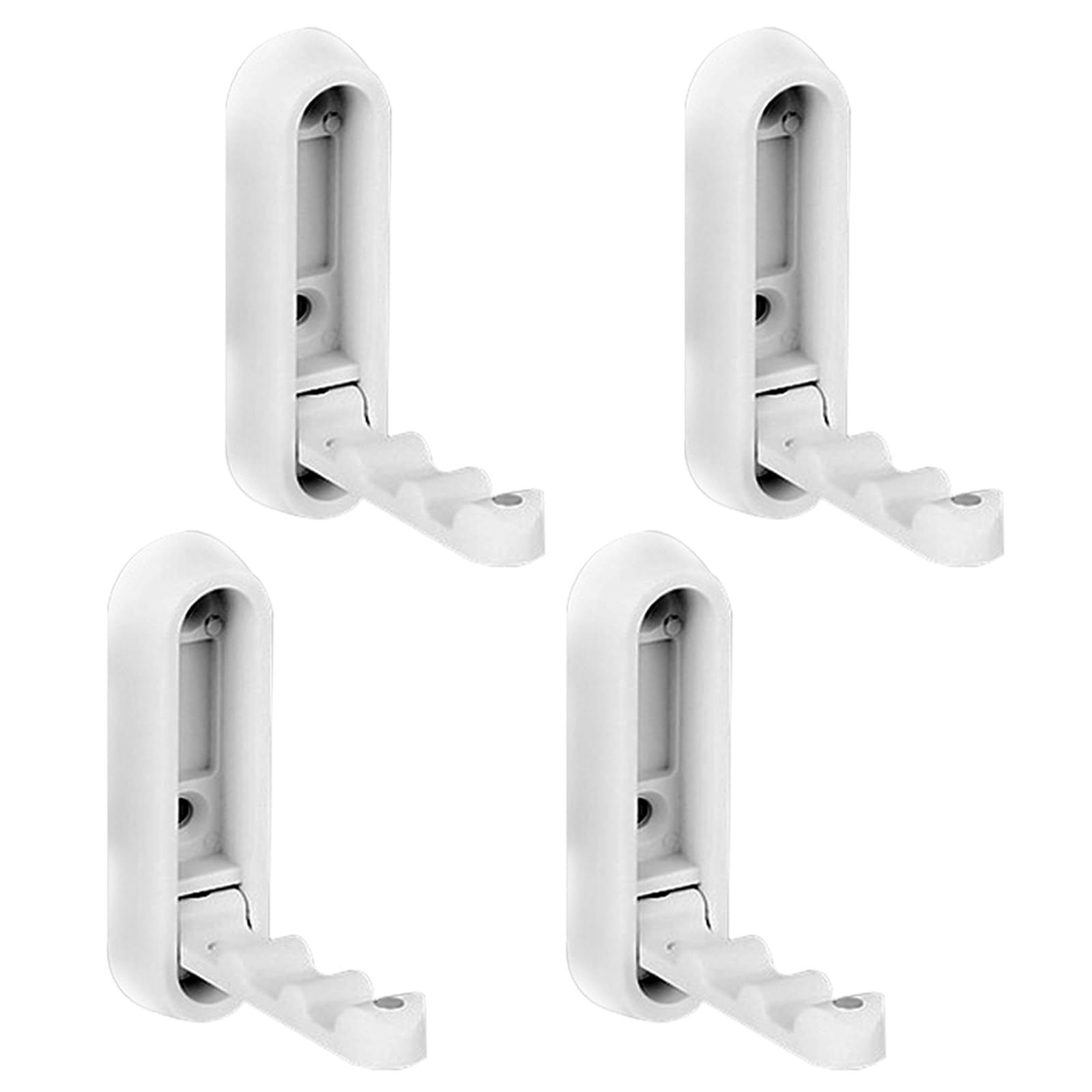 Msioytog Matte White 4Pcs Retractable Wall Hook For Bathroom & Closet Space Saving Folding Hook Functional & Stylish For & Hat Foldable Wall