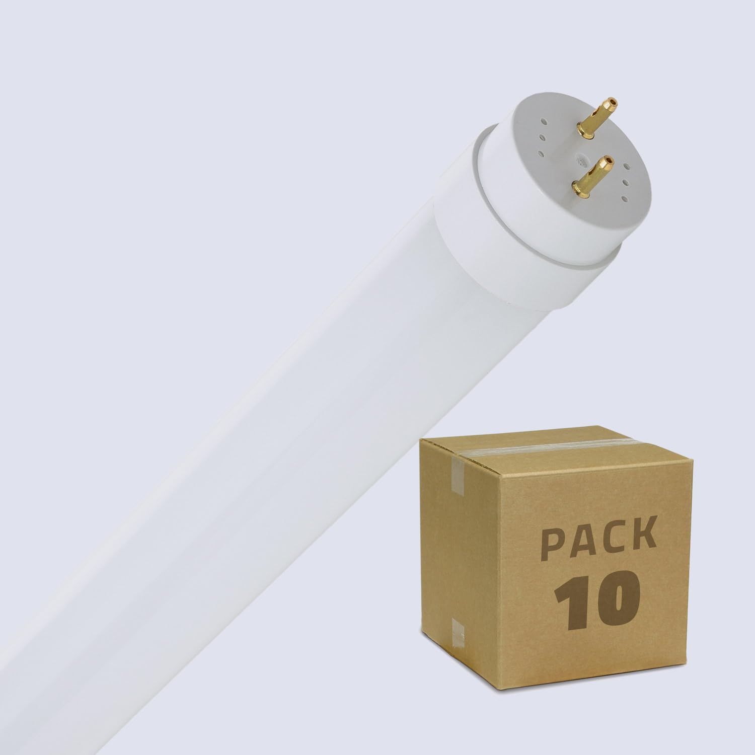 LEDKIA LED-Röhre T8 Glas 120cm Einseitige Einspeisung 18W 160lm/W (Pack 10