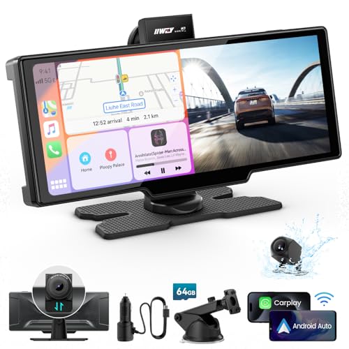 IIWEY iK7 10-inch wireless screen with dash cameras