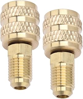 2Pcs R32 to 410a Air Conditioning Brass Adapter F5/16 M1/4 SAE
