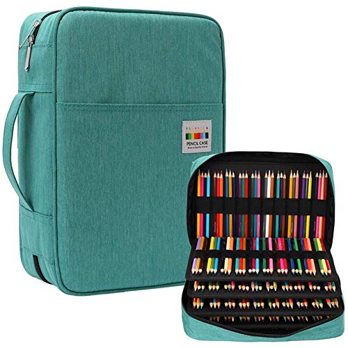 JAKAGO Estuche de Gran Capacidad para 304 Lápices de Colores, Impermeable, Organizador de Papelería para Colorear, Pinceles de Pintura, Fineliners, Rotuladores, Regalo para Estudiantes de Arte
