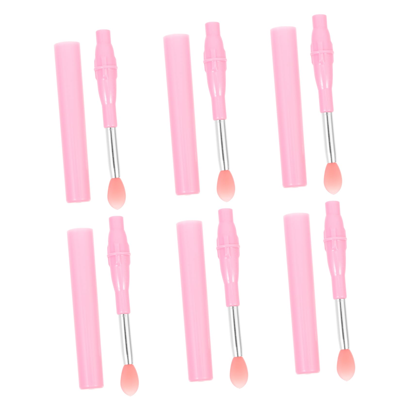 HAKIDZEL 6pcs Set Silicone Lip Brush Tool Lipstick Applicator for Lipstick Lip Mask