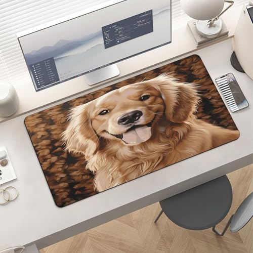 Cute Golden Retriever Pad Ratón Grande Antideslizante miniatura 6