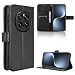 Produktbild Rojeuinn Hülle für Honor Magic 7 Pro 5G Handyhülle-Hülle Stoßfest Case Cover-Handy Case in Premium Kohlefaser [Klappbar Flip] [Standfunktion Tasche] -Schwarz