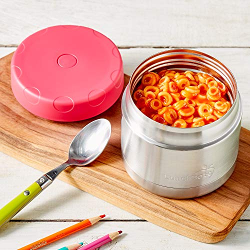 Lunchbots 12Oz Thermos Stainless Steel Wide Mouth - Insulated Thermos With Vented Lid - Keeps Food Hot Or Cold For Hours - Leak-Proof Portable Thermal Food Jar Is Ideal For Soup - 12 Ounce - Pink #TOP5