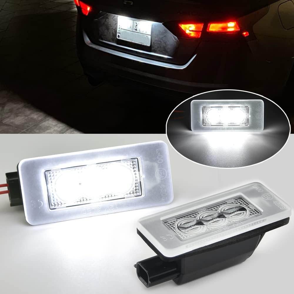 2pcs Compatible with Nis-san Serena C27 Altima, Su-zuki Landy, D-acia Duster High Brightness White LED License Plate Light Number Plate Lamp