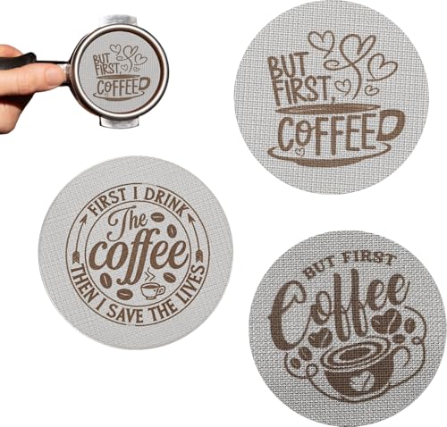 3 Pcs 53.5mm Coffee Puck Screen 1.7mm Thickness 150m Reusable Puck Screen Stainless Steel Filters for Espresso Portafilter Filter Basket