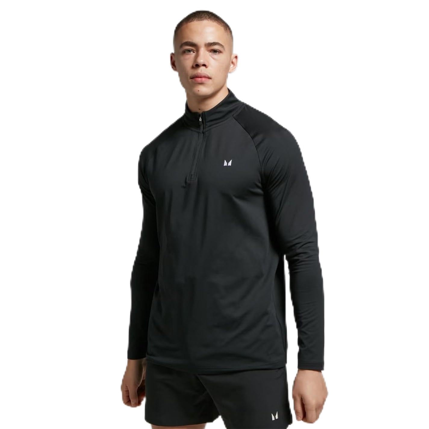 Myprotein Mens Training Quarter Zip Black M
