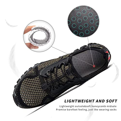 Image of SOBASO Water Shoes Women Men Quick Drying Swim Beach Aqua Shoes for Water Sport Diving Hiking Sailing Travel