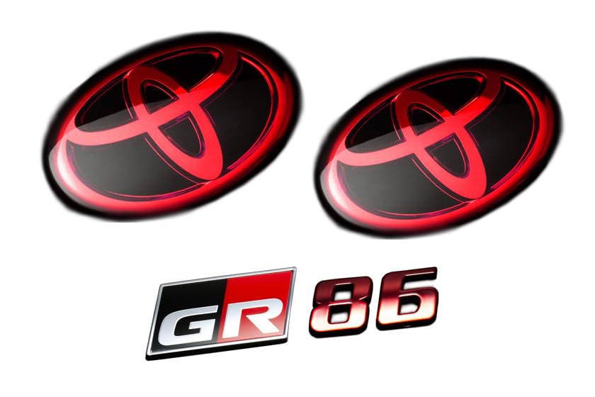 Amazon | 【Grazio&Co.】GR86 エンブレム3点SET ディープレッド 前後T