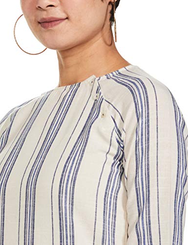 Image of AND Womens A Line Fit Round Neck Stripe Shift Dress