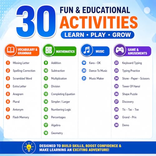 Image of Kids Learning Laptop | 30 Activities | English, Math, Music & Games | Educational Toy for Kids Ages 3-7 Years | Best Birthday Gift