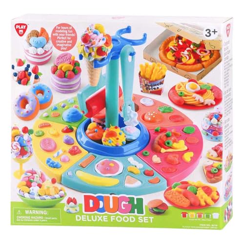 Playgo kit de jeu d'argile de luxe pour le dîner - 5 pots d'argile colorée