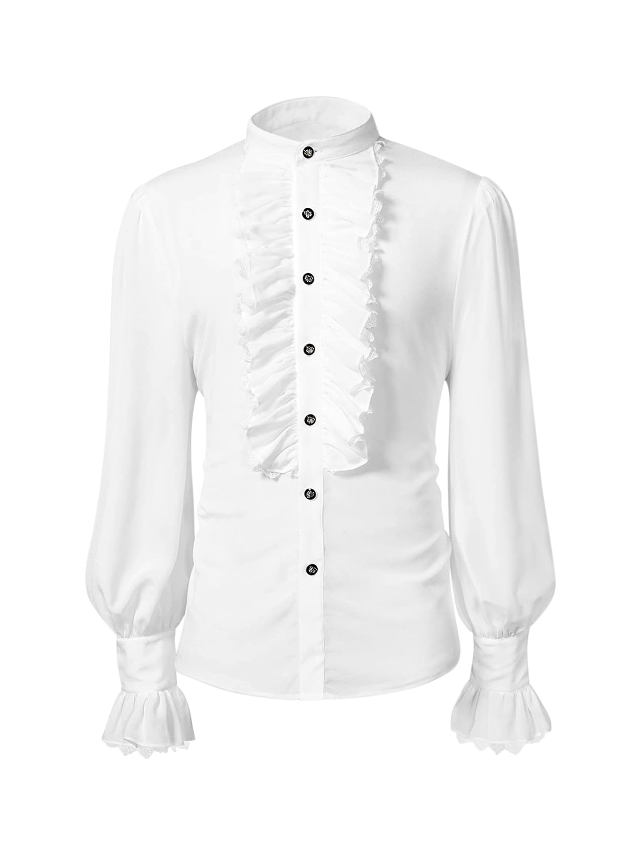 Snapklik.com : Men Pirate Shirt Victorian Ruffle Medieval Renaissance ...
