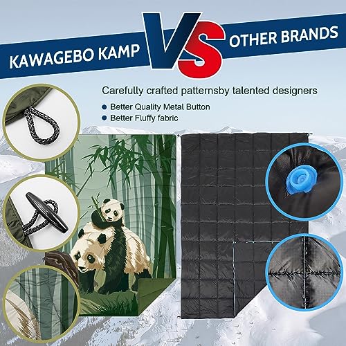 KawaGebo Kamp Large Puffy Camping Blanket Lightweight 78"x 56" - image 8