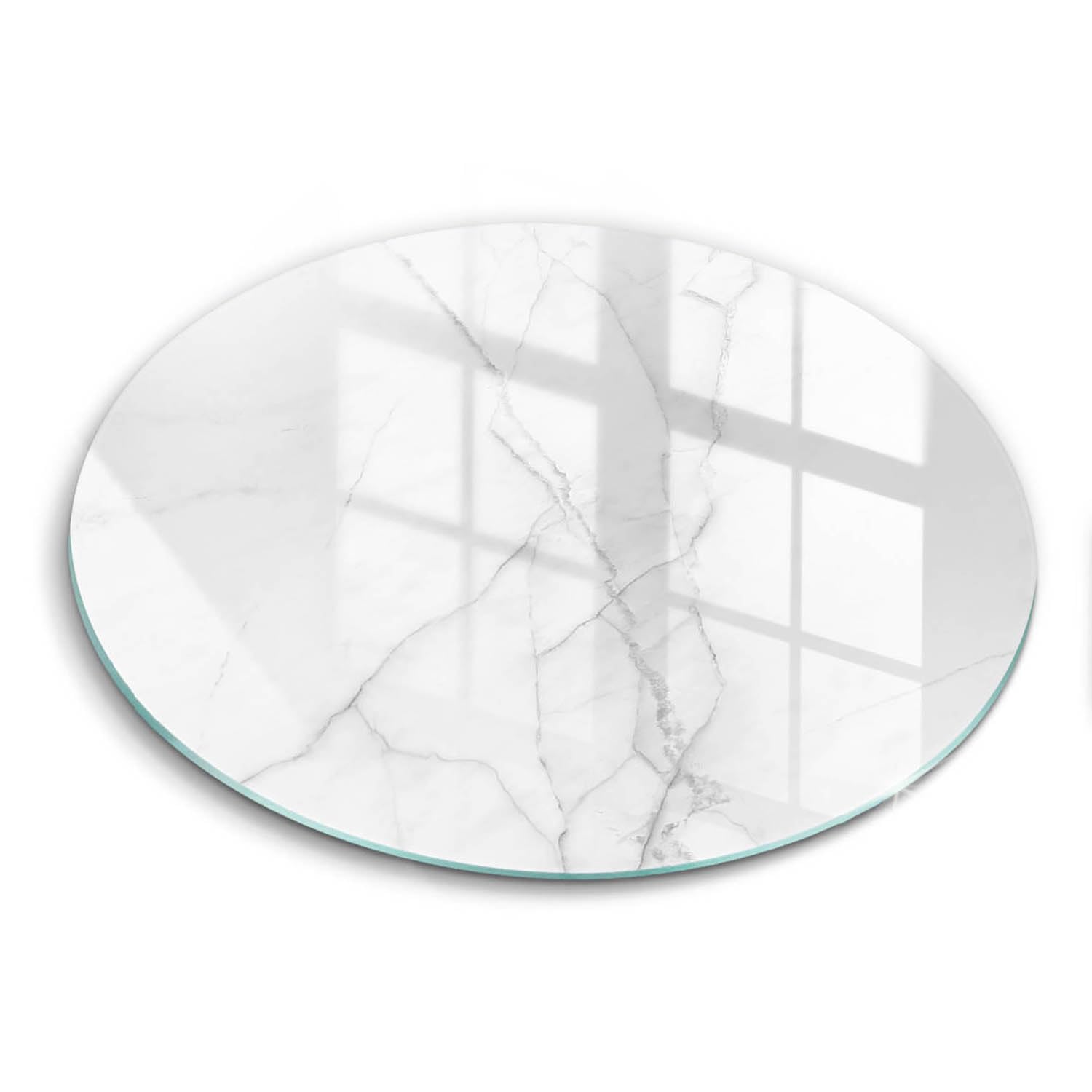 Planche Découper Induction Protection Plaque Cuisson Marbre Blanc 40cm