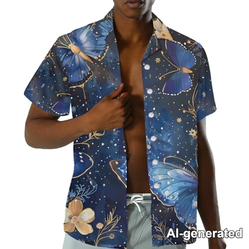 Image of Hawaii Matching Couple Outfits Husband and Wife Clothing Fashionable Mens Casual Shirts Hawaii Dress with Soft Fabric