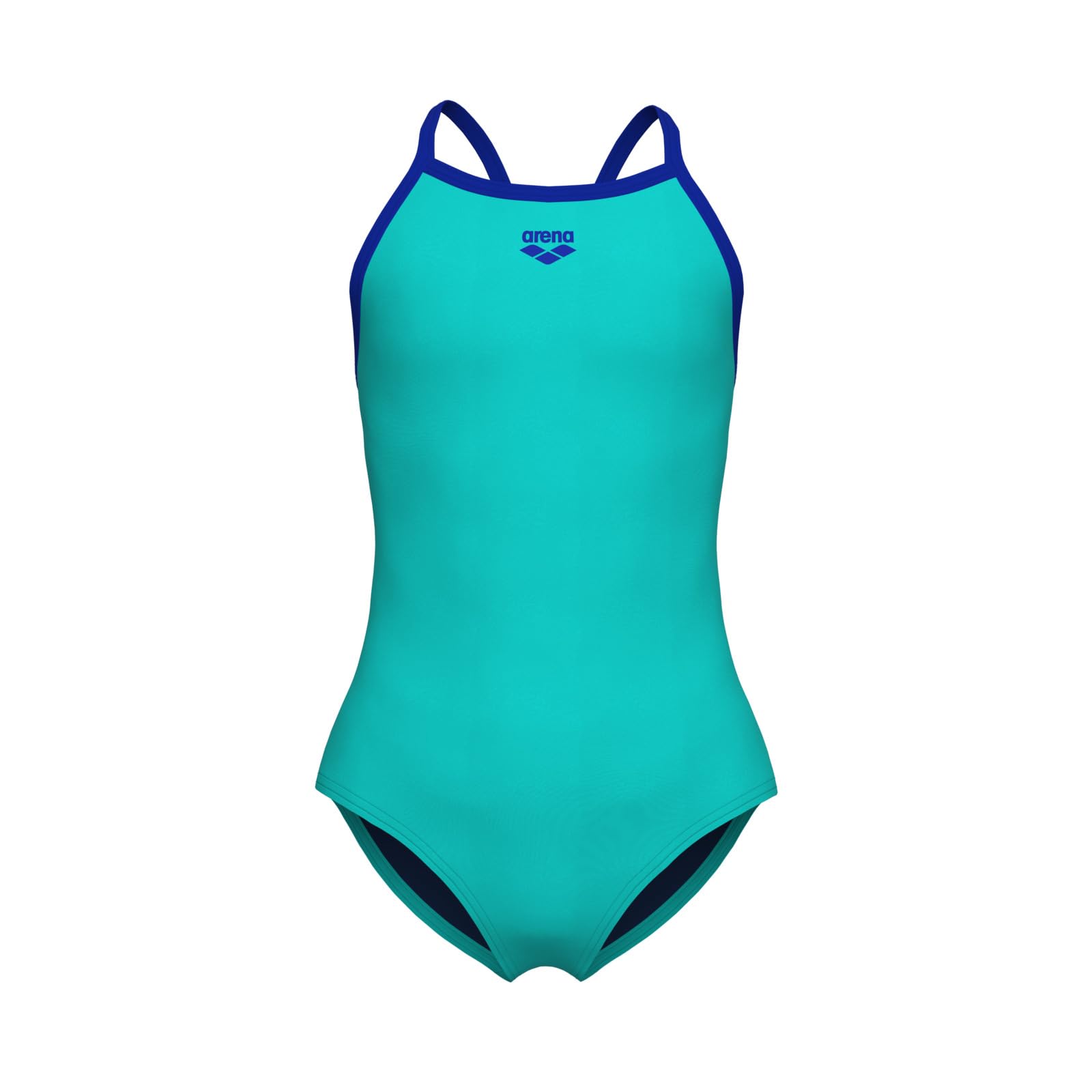 Arena Girls' Feel Solid Light Drop Back Swimsuit Thin Straps Stretchy One Piece Kids Bathing Suit