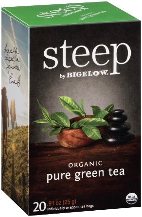 Steep Organic Pure Green Tea 20 Ct (Pack of 2)