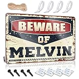 Photo Gallery cakjuice targa vintage con scritta "beware of melvin" (lingua italiana non garantita), in latta, divertente, per cucina, bar, decorazione per la casa (dimensioni: 30 x 40 cm) Photo Gallery cakjuice targa vintage con scritta "beware of melvin" (lingua italiana non garantita), in latta, divertente, per cucina, bar, decorazione per la casa (dimensioni: 30 x 40 cm)