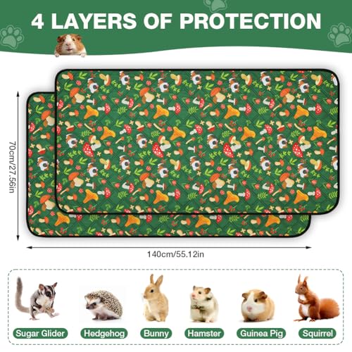 Tapis de cage cochon d'inde absorbant 70x140 alèse éducateur lavable lapin chat - 10