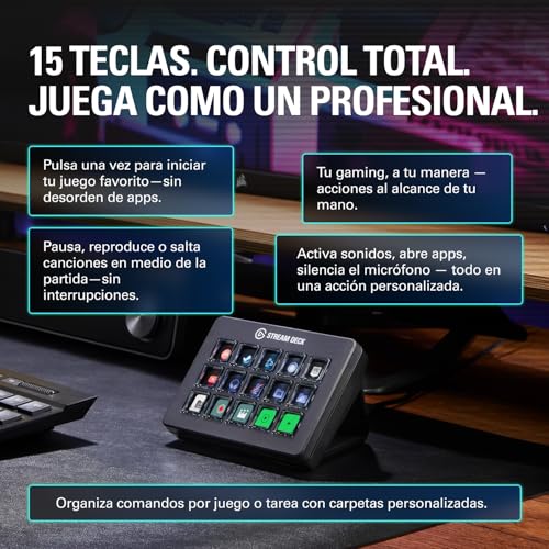 Controlador de flujo Elgato Stream Deck Scissor Keys para optimizar transmisiones 3