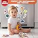 Little World Large Set of Safe and Durable Fridge Magnets for Toddlers 1-3 | Foam Refrigerator Magnets for Kids with Gift Box | Waterproof, Non-Toxic Zoo Magnetic Animals for Children and Babies 1+