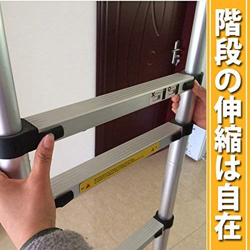 Moore Carden 伸縮はしご 最長6.2M 耐荷重150kg スーパーラダー 伸縮自在 自動ロック スライド式 アルミ 梯子 (3.1M＋3.1M)2 伸縮はしご 6.2M 耐荷重150kg スライド式 折り畳み 安全ロッ