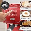 Breville Prima Latte III - Macchina per caffè espresso completamente automatica con montalatte e pompa italiana da 19 bar, compatibile con cuscinetti ESE | rosso [VCF147X]
