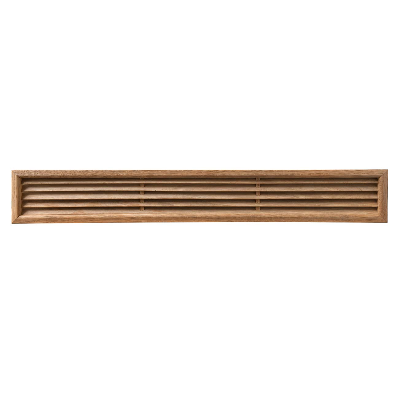 La Ventilazione LGZS80550Q Rejilla de ventilación rectangular de madera de roble, empotrable, 550 x 80 mm