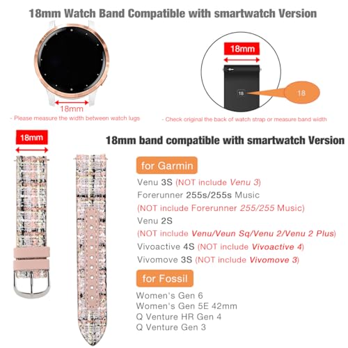 Correa de nylon 18mm para reloj Garmin Vivoactive miniatura 4