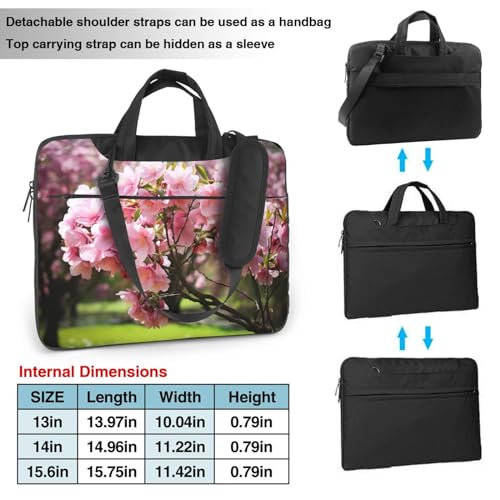 Sacoche pour ordinateur portable 15,6" fleurs roses protégeant des chocs