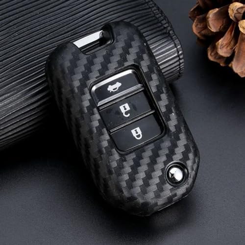Car key cover case pour Honda 2016-2018 anti-choc fibre carbone