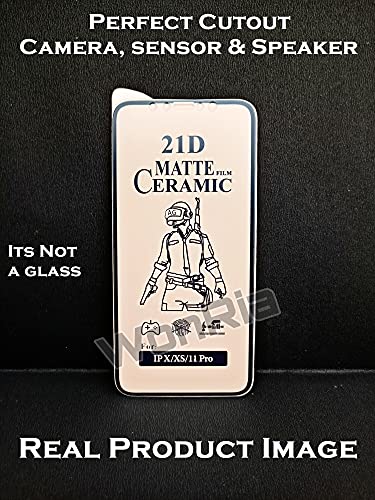 Image of WonRia Glass Screen Protector For iPhone X /iPhone Xs /iPhone 11 Pro (Clear) Edge To Edge Full Screen Coverage,Pack Of 1 Screen Protector,Wet /Dry Wipes