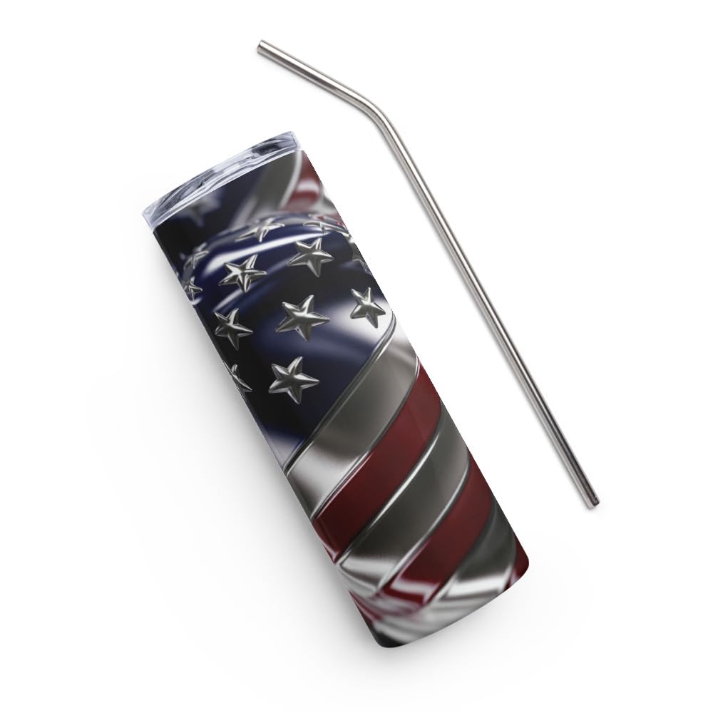 3D Memorial Day Tumbler isotherme | Gobelet étanche American Flag 20 oz