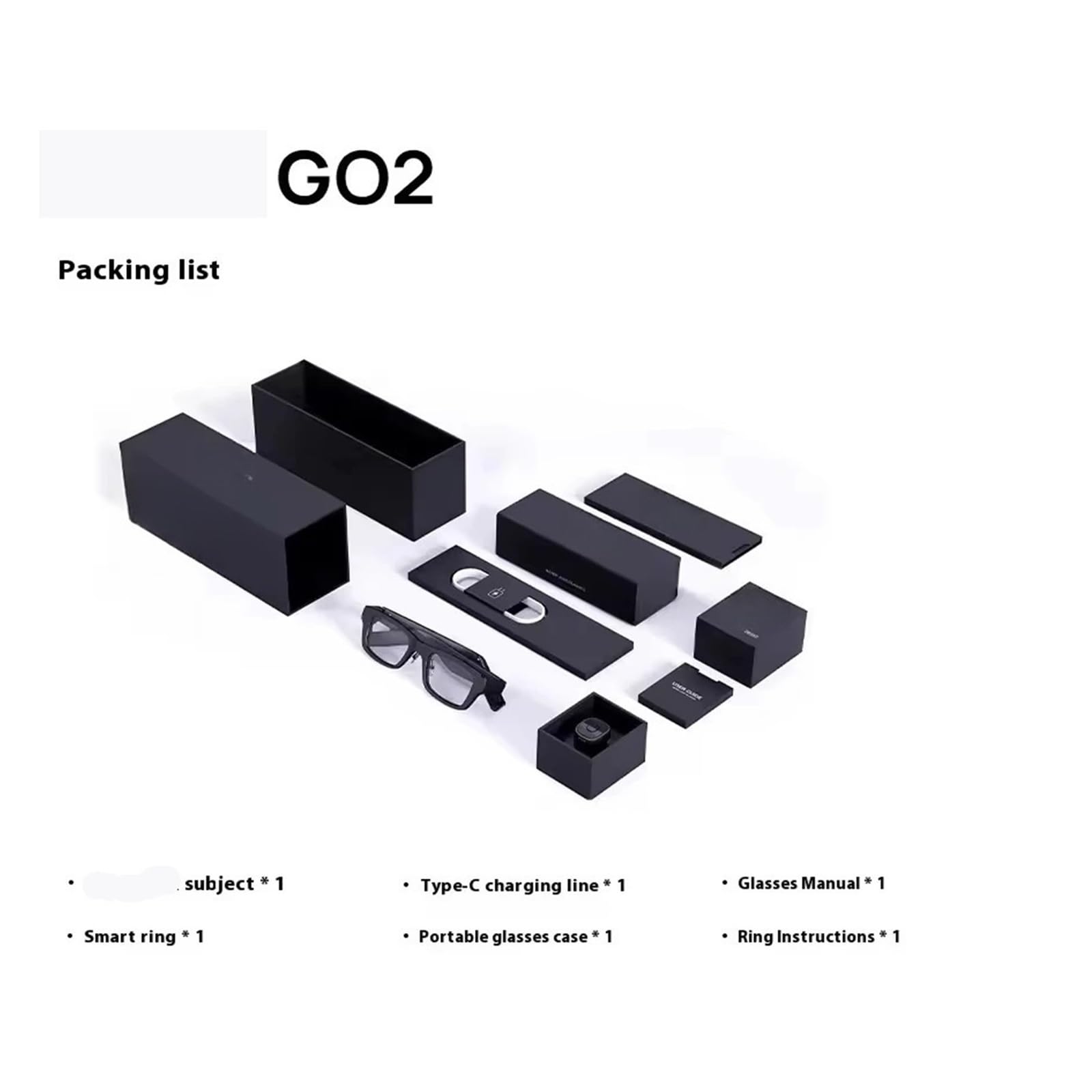 Gafas Inteligentes GO2 Translation AR con traducción en Tiempo Real, compatibles con 40 Idiomas. Inalámbricas con Bluetooth for comandos de Voz en Viajes.
