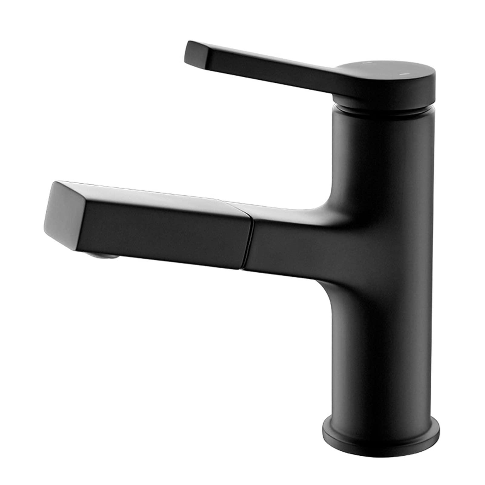 Robinet de lavabo noir brossé avec pulvérisateur extractible pour un confort au quotidien