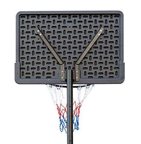 aokung Portable Basketball Hoop & Goal Basketball System Height Adjustable 6.2-8.5ft with 35.4 Inch Backboard and Wheels for Youth Teenagers Indoor Outdoor Use - Thumbnail 6